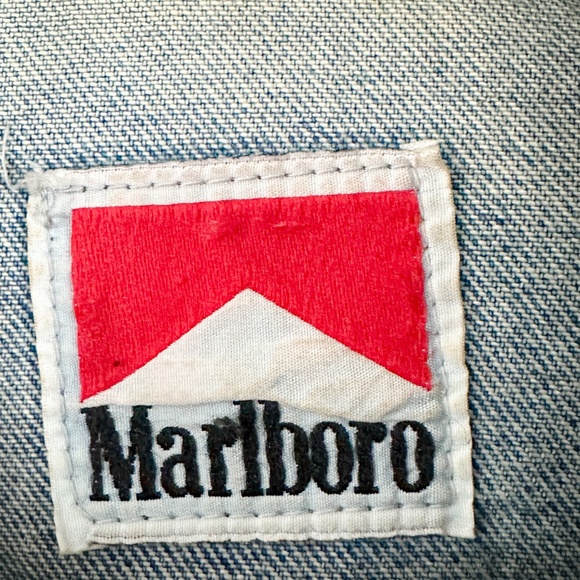 Marlboro Blue Denim Jacket with Brown Collar - Picture 6 of 8